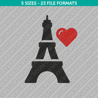 Paris Eiffel Tower Embroidery Design - 5 Sizes - INSTANT DOWNLOAD 