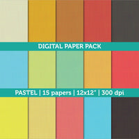 Digital Papers Scrapbooking Pastel Linen Textured Paper Instant Download