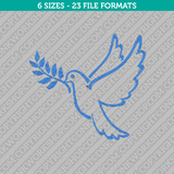 Peace Dove Embroidery Design - 6 Sizes - INSTANT DOWNLOAD 