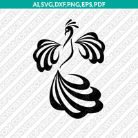 Peacock SVG Cut File Cricut Silhouette Cameo Clipart Png Eps Dxf Vector