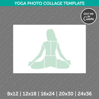 Yoga Photo Collage Template Canva PDF