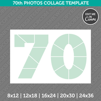 70th Birthday Photos Collage Template