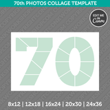 70th Birthday Photos Collage Template