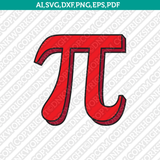 Pi Symbol Mathematics SVG Cricut CutFile Clipart Png Eps Dxf