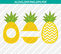 Pineapple Chevron Monogram SVG Vector Cricut Cut File Clipart Png Eps Dxf