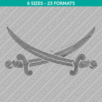 Pirate Swords Embroidery Design