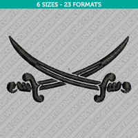 Pirate Swords Embroidery Design