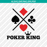 Playing Cards Poker King Queen SVG Cut File Cricut Silhouette Cameo Clipart Png Eps Dxf Vector