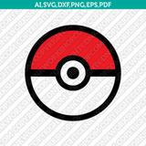 Pokemon Pokeball Monogram Frame SVG Cut File Cricut Clipart Dxf Png Eps Vector