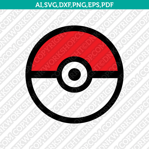 Pokemon Pokeball Monogram Frame SVG Cut File Cricut Clipart Dxf Png –  DNKWorkshop