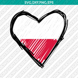 Poland Flag SVG Cut File Cricut Silhouette Cameo Clipart Png Eps Dxf