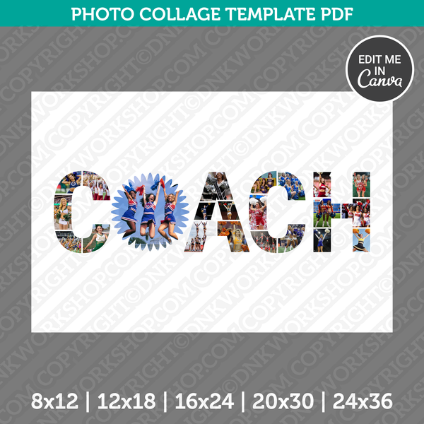 Coach Pom Photo Collage Canva PDF