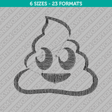 Poop Emoji Embroidery Design