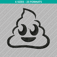 Poop Emoji Embroidery Design