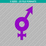 Prince Musician Gender Symbol Embroidery Design - 5 Sizes - INSTANT DOWNLOAD 