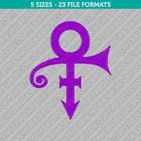 Prince Musician Logo Embroidery Design - 5 Sizes - INSTANT DOWNLOAD 