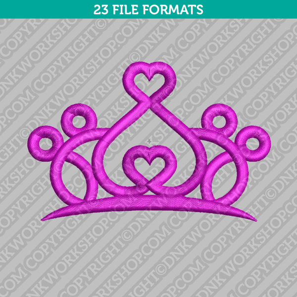 Princess Crown Embroidery Design - 4 Sizes - INSTANT DOWNLOAD 