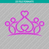 Princess Crown Embroidery Design - 4 Sizes - INSTANT DOWNLOAD 