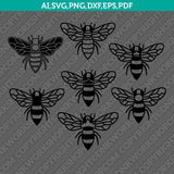 Queen Bee SVG Cut File Vector Cricut Silhouette Cameo Clipart Png Dxf Eps