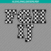 Racing-Checkered-Flag-Letters-Fonts-Alphabet-Birthday-Party-SVG-Vector-Silhouette-Card-Cameo-Cricut-Cut-File-Clipart-Png-Dxf-Eps