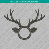 Reindeer Monogram Embroidery Design - 6 Sizes - INSTANT DOWNLOAD 