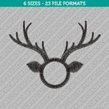 Reindeer Monogram Embroidery Design - 6 Sizes - INSTANT DOWNLOAD 