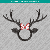 Reindeer Monogram Frame Embroidery Design - 6 Sizes - INSTANT DOWNLOAD 