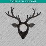 Reindeer Monogram Frame Machine Embroidery Design - 6 Sizes - INSTANT DOWNLOAD 