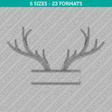 Reindeer Split Monogram Frame Embroidery Design