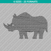 Rhinoceros Embroidery Design