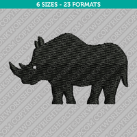 Rhinoceros Embroidery Design