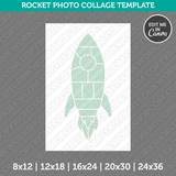 Rocket Photo Collage Template Canva PDF