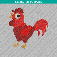 Rooster Chicken Embroidery Design