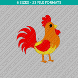 Rooster Embroidery Design - 6 Sizes - INSTANT DOWNLOAD 