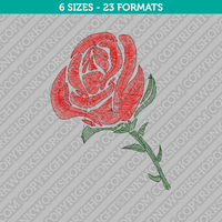 Rose Flower Embroidery Design