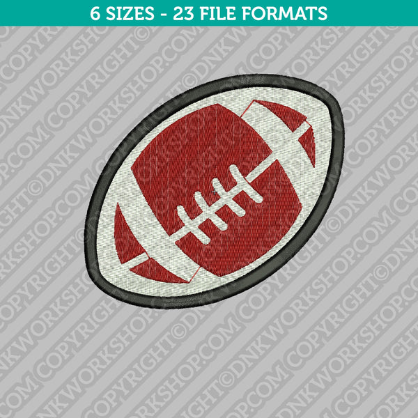 Rugby Ball American Football Embroidery Design