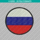 Russian Flag Embroidery Design