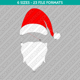 Santa Head Machine Embroidery Design - 6 Sizes - INSTANT DOWNLOAD