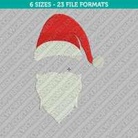 Santa Head Machine Embroidery Design - 6 Sizes - INSTANT DOWNLOAD