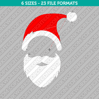 Santa Head Embroidery Design - 6 Sizes - INSTANT DOWNLOAD 