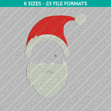 Santa Head Embroidery Design - 6 Sizes - INSTANT DOWNLOAD 