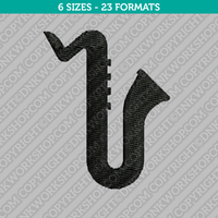 Saxophone Embroidery Design