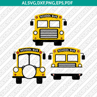 Back to School Monogram SVG Cricut CutFile Clipart Png Eps Dxf