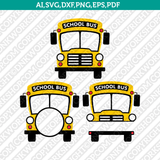 Back to School Monogram SVG Cricut CutFile Clipart Png Eps Dxf