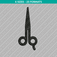 Scissors Embroidery Design - 6 Sizes