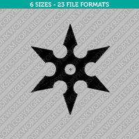 Shuriken Embroidery Design - 6 Sizes - INSTANT DOWNLOAD