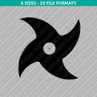 Shuriken Ninja Embroidery Design - 6 Sizes - INSTANT DOWNLOAD 