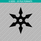 Shuriken Embroidery Design - 6 Sizes - INSTANT DOWNLOAD