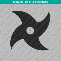 Shuriken Ninja Embroidery Design - 6 Sizes - INSTANT DOWNLOAD 