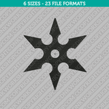 Shuriken Embroidery Design - 6 Sizes - INSTANT DOWNLOAD